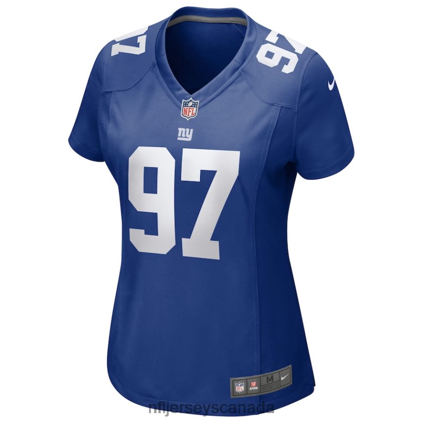 Women New York Giants Dexter Lawrence II Nike Royal Team Game Player Jersey Clothing NFL TBXFR61389