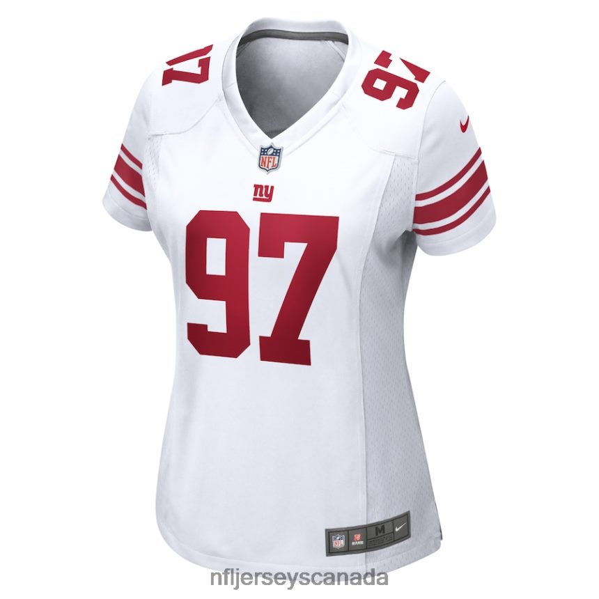 Women New York Giants Dexter Lawrence II Nike White Game Player Jersey Clothing NFL TBXFR62561
