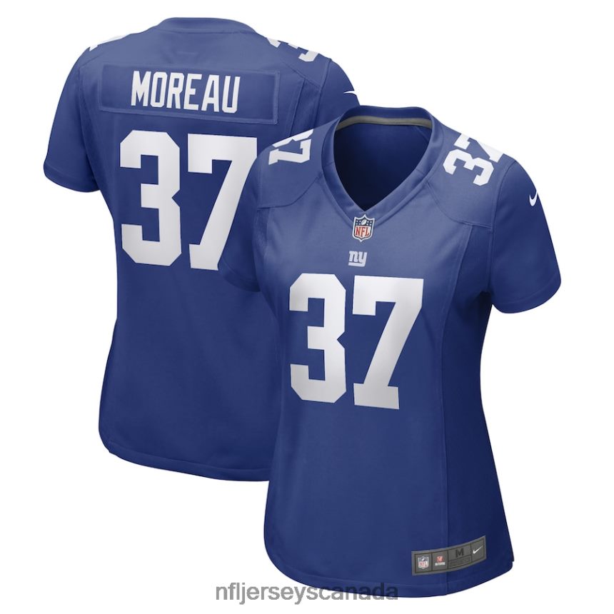 Women New York Giants Fabian Moreau Nike Royal Game Player Jersey Clothing NFL TBXFR64271