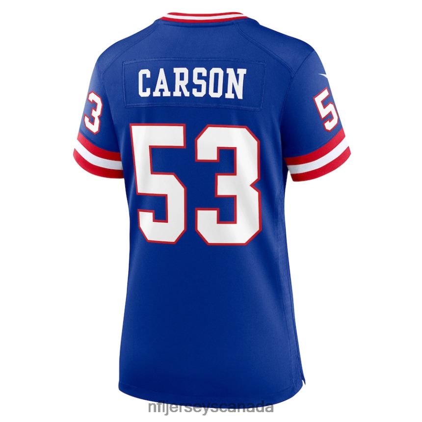 Women New York Giants Harry Carson Nike Royal Classic Retired Player Game Jersey Clothing NFL TBXFR64572