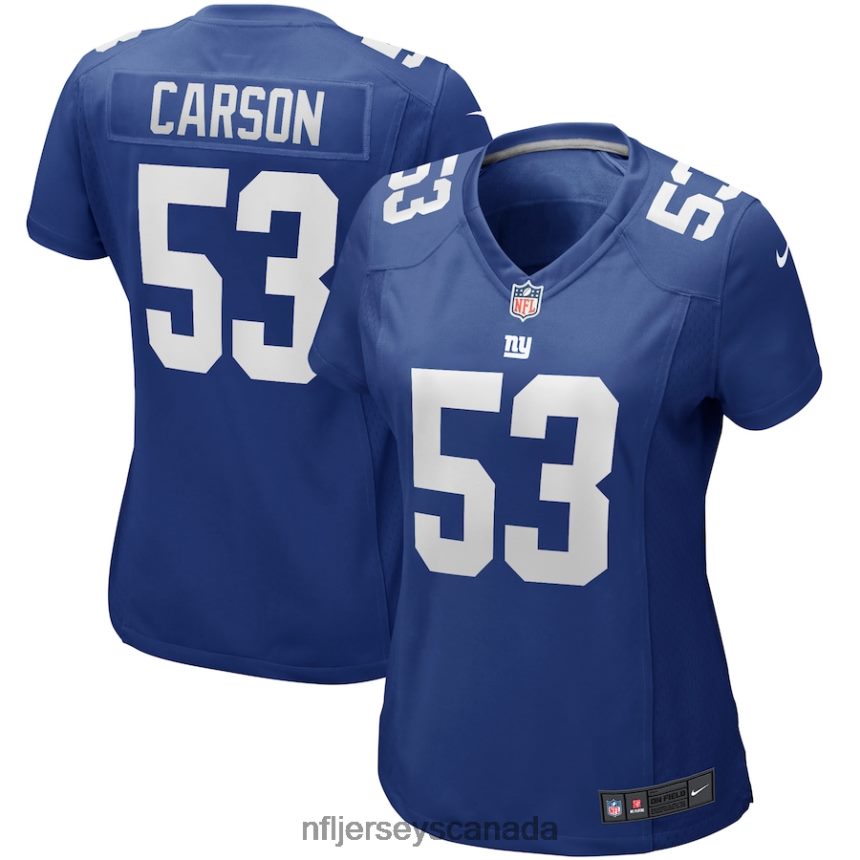 Women New York Giants Harry Carson Nike Royal Game Retired Player Jersey Clothing NFL TBXFR66664