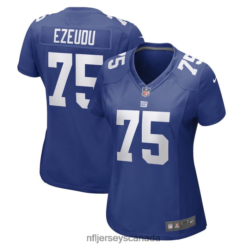 Women New York Giants Joshua Ezeudu Nike Royal Game Player Jersey Clothing NFL TBXFR66173