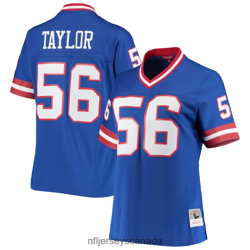 Women New York Giants Lawrence Taylor Mitchell  Ness Royal 1986 Legacy Replica Jersey Clothing NFL TBXFR6976