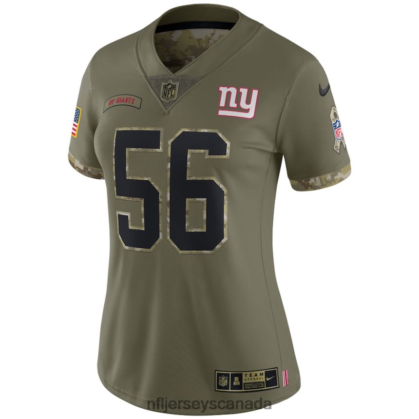 Women New York Giants Lawrence Taylor Nike Olive 2022 Salute To Service Retired Player Limited Jersey Clothing NFL TBXFR61310