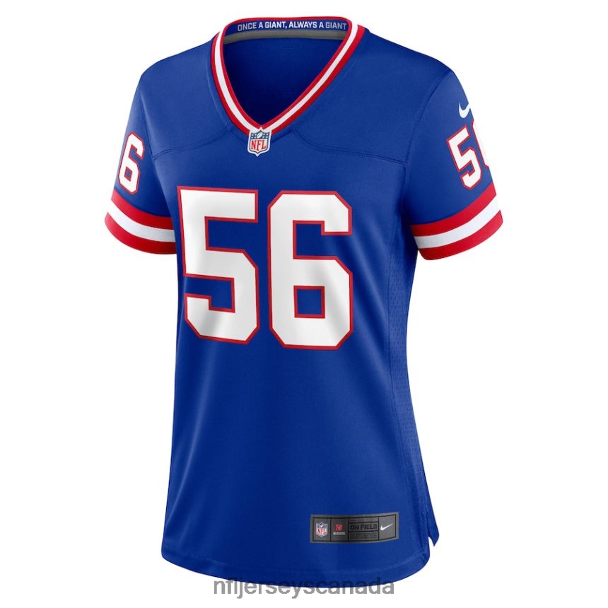 Women New York Giants Lawrence Taylor Nike Royal Classic Retired Player Game Jersey Clothing NFL TBXFR62501