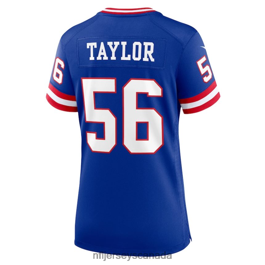 Women New York Giants Lawrence Taylor Nike Royal Classic Retired Player Game Jersey Clothing NFL TBXFR62501
