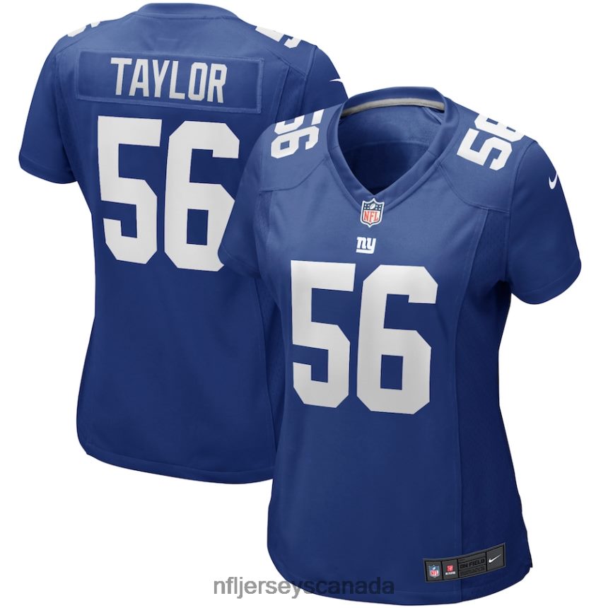 Women New York Giants Lawrence Taylor Nike Royal Game Retired Player Jersey Clothing NFL TBXFR63556