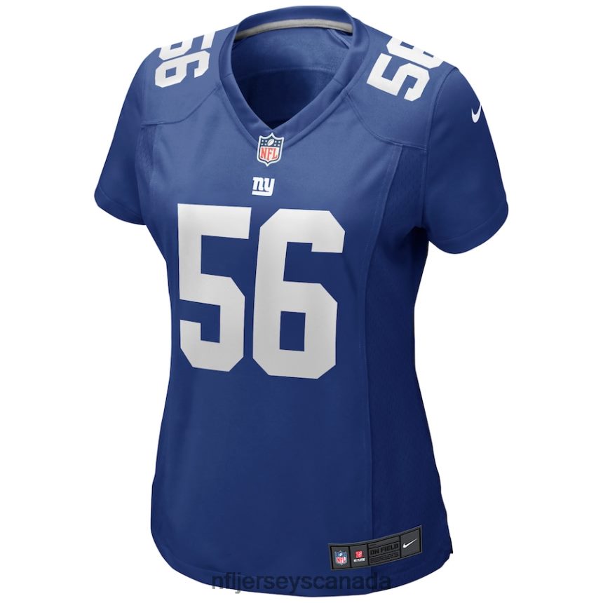 Women New York Giants Lawrence Taylor Nike Royal Game Retired Player Jersey Clothing NFL TBXFR63556