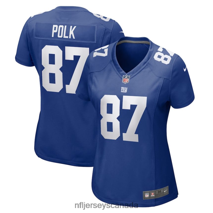 Women New York Giants Makai Polk Nike Royal Home Game Player Jersey Clothing NFL TBXFR65637