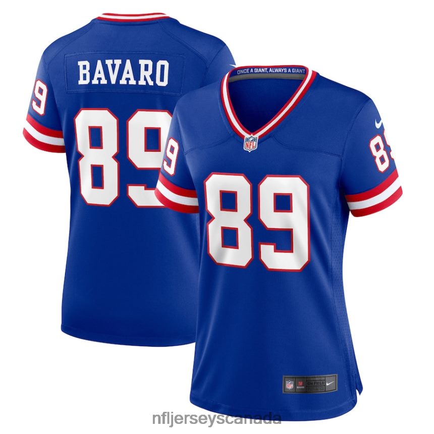 Women New York Giants Mark Bavaro Nike Royal Classic Retired Player Game Jersey Clothing NFL TBXFR63534