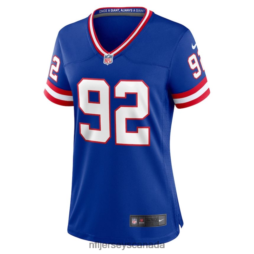 Women New York Giants Michael Strahan Nike Royal Classic Retired Player Game Jersey Clothing NFL TBXFR61959
