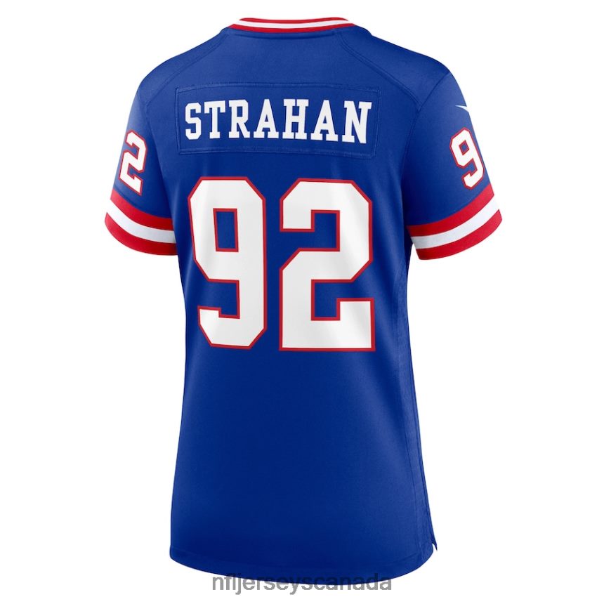 Women New York Giants Michael Strahan Nike Royal Classic Retired Player Game Jersey Clothing NFL TBXFR61959