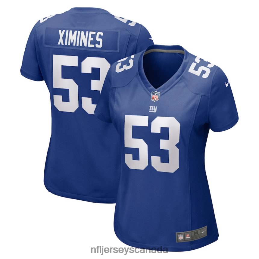 Women New York Giants Oshane Ximines Nike Royal Game Jersey Clothing NFL TBXFR65701