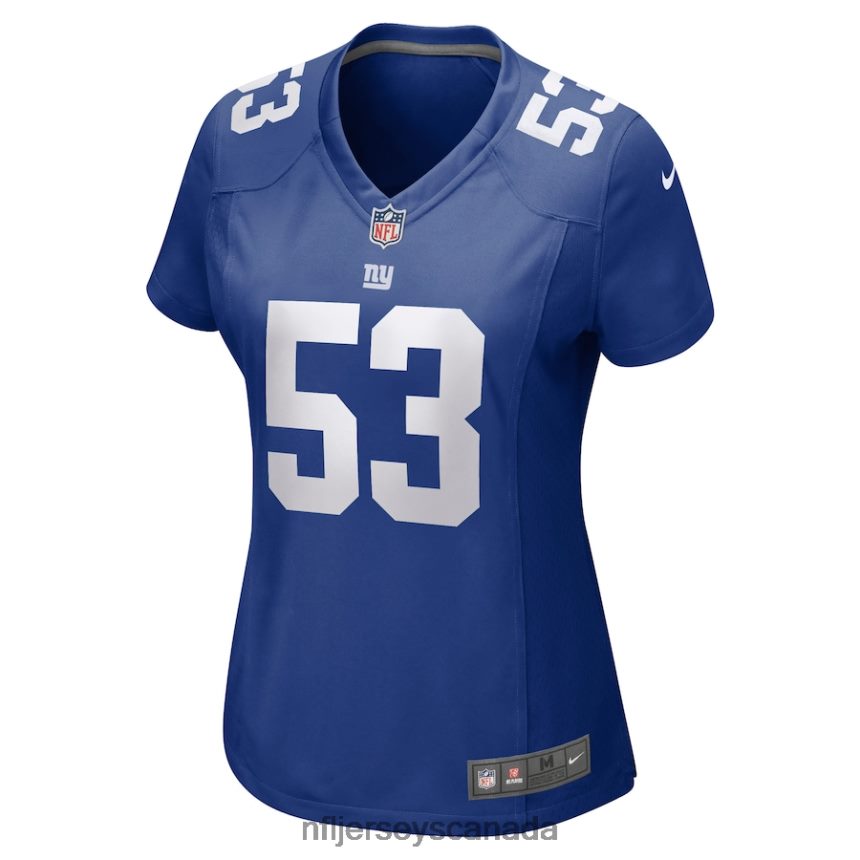 Women New York Giants Oshane Ximines Nike Royal Game Jersey Clothing NFL TBXFR65701