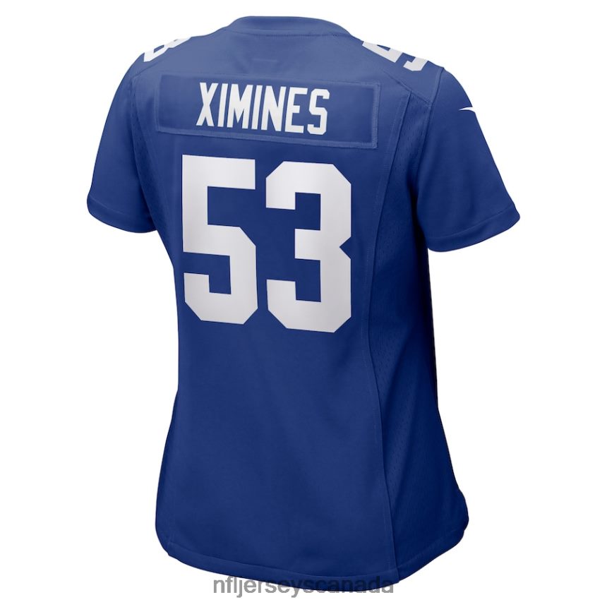 Women New York Giants Oshane Ximines Nike Royal Game Jersey Clothing NFL TBXFR65701