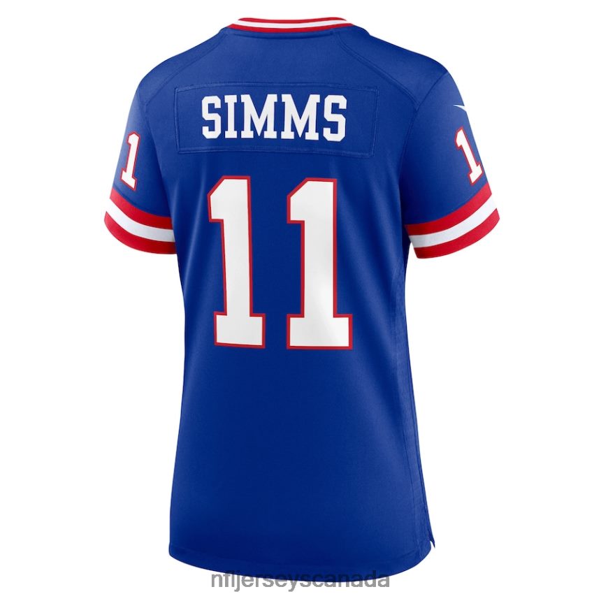 Women New York Giants Phil Simms Nike Royal Classic Retired Player Game Jersey Clothing NFL TBXFR64685