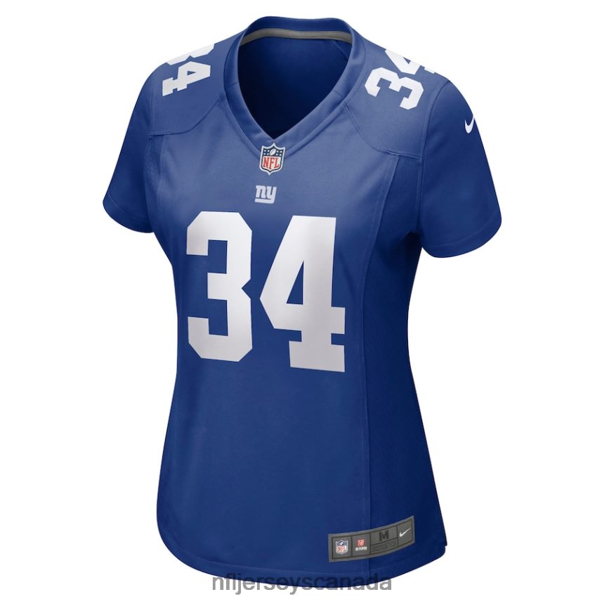 Women New York Giants Sandro Platzgummer Nike Royal Game Player Jersey Clothing NFL TBXFR66458