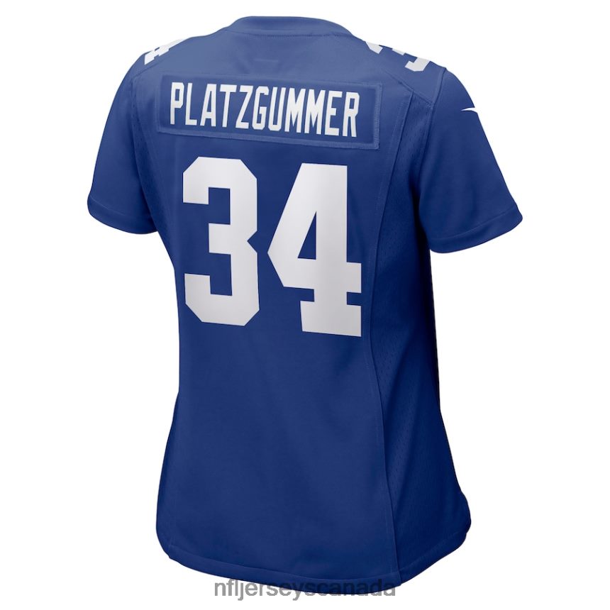 Women New York Giants Sandro Platzgummer Nike Royal Game Player Jersey Clothing NFL TBXFR66458