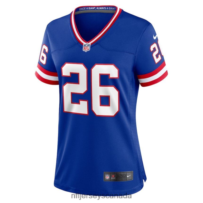 Women New York Giants Saquon Barkley Nike Royal Classic Player Game Jersey Clothing NFL TBXFR6376