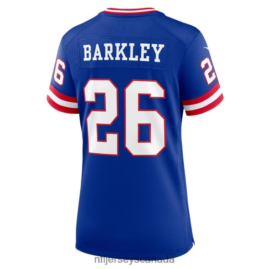 Women New York Giants Saquon Barkley Nike Royal Classic Player Game Jersey Clothing NFL TBXFR6376