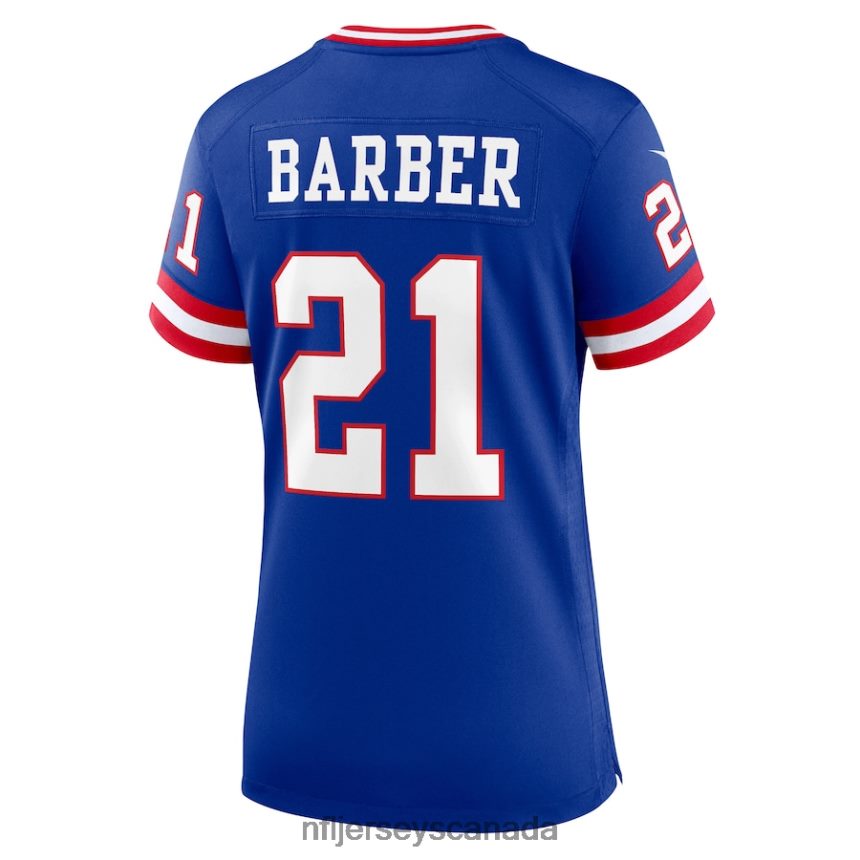 Women New York Giants Tiki Barber Nike Royal Classic Retired Player Game Jersey Clothing NFL TBXFR63446