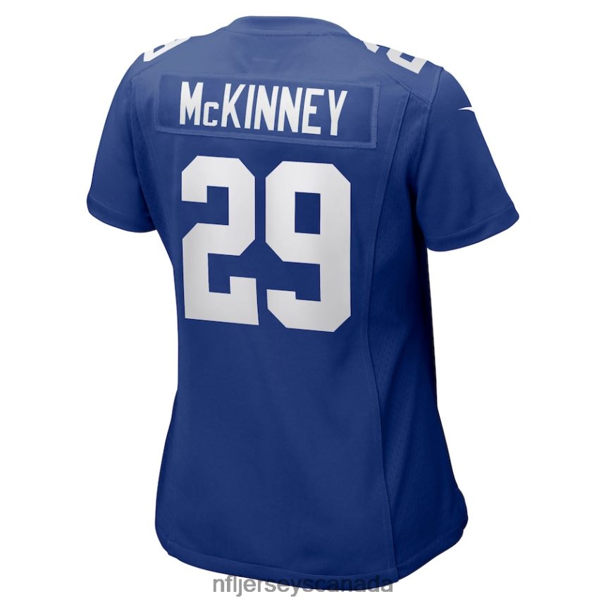Women New York Giants Xavier McKinney Nike Royal Game Jersey Clothing NFL TBXFR65693