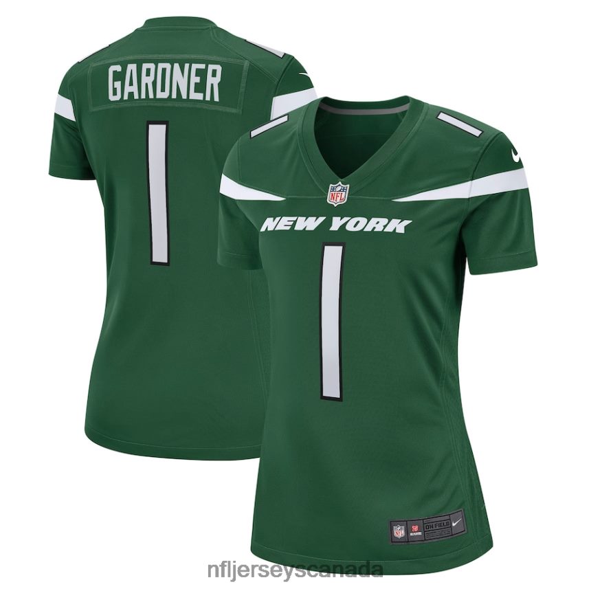 Women New York Jets Ahmad Sauce Gardner Nike Green Game Jersey Clothing NFL TBXFR61151