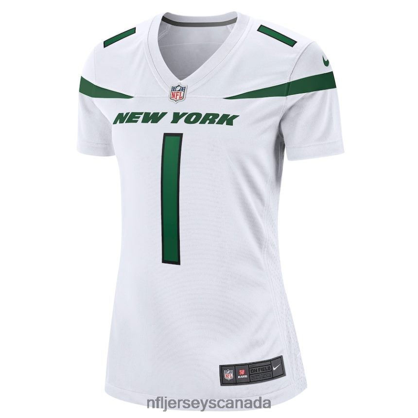 Women New York Jets Ahmad Sauce Gardner Nike White Game Jersey Clothing NFL TBXFR61552