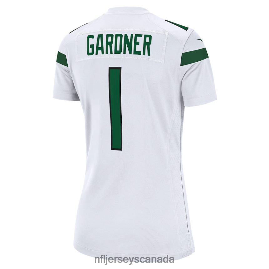 Women New York Jets Ahmad Sauce Gardner Nike White Game Jersey Clothing NFL TBXFR61552