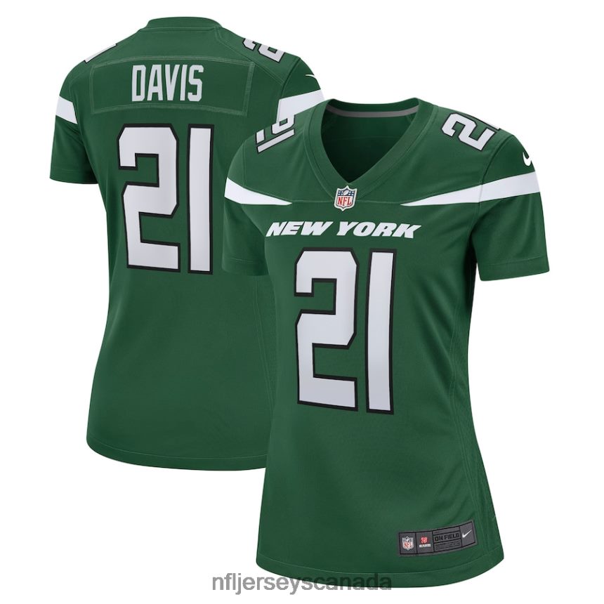 Women New York Jets Ashtyn Davis Nike Gotham Green Game Player Jersey Clothing NFL TBXFR65058