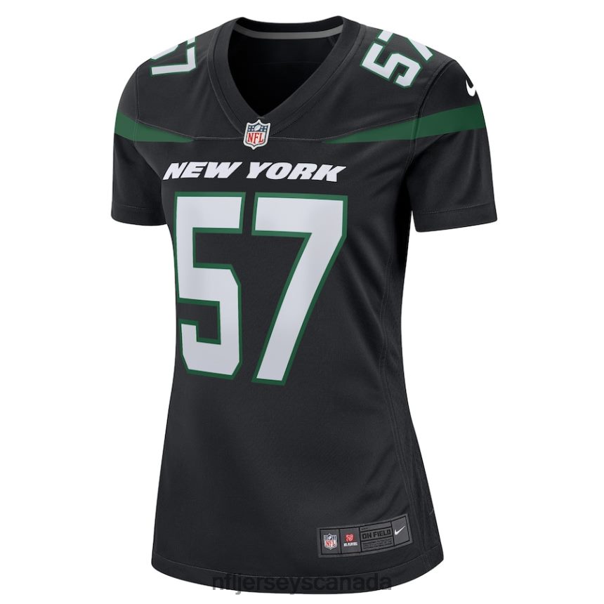 Women New York Jets Bart Scott Nike Black Retired Player Jersey Clothing NFL TBXFR65029