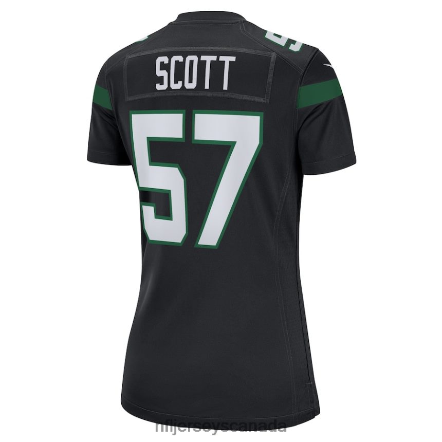 Women New York Jets Bart Scott Nike Black Retired Player Jersey Clothing NFL TBXFR65029
