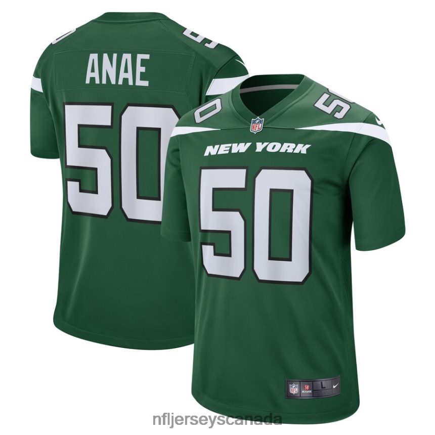 Women New York Jets Bradlee Anae Nike Gotham Green Game Player Jersey Clothing NFL TBXFR65031