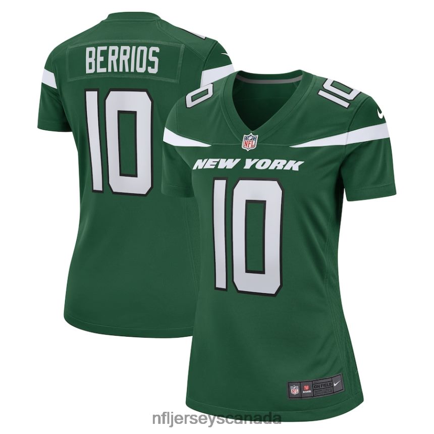 Women New York Jets Braxton Berrios Nike Gotham Green Game Jersey Clothing NFL TBXFR64117