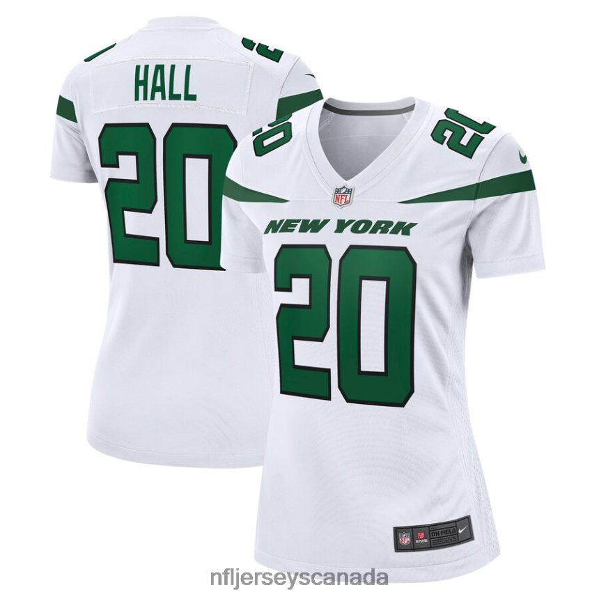 Women New York Jets Breece Hall Nike White Away Game Player Jersey Clothing NFL TBXFR63557