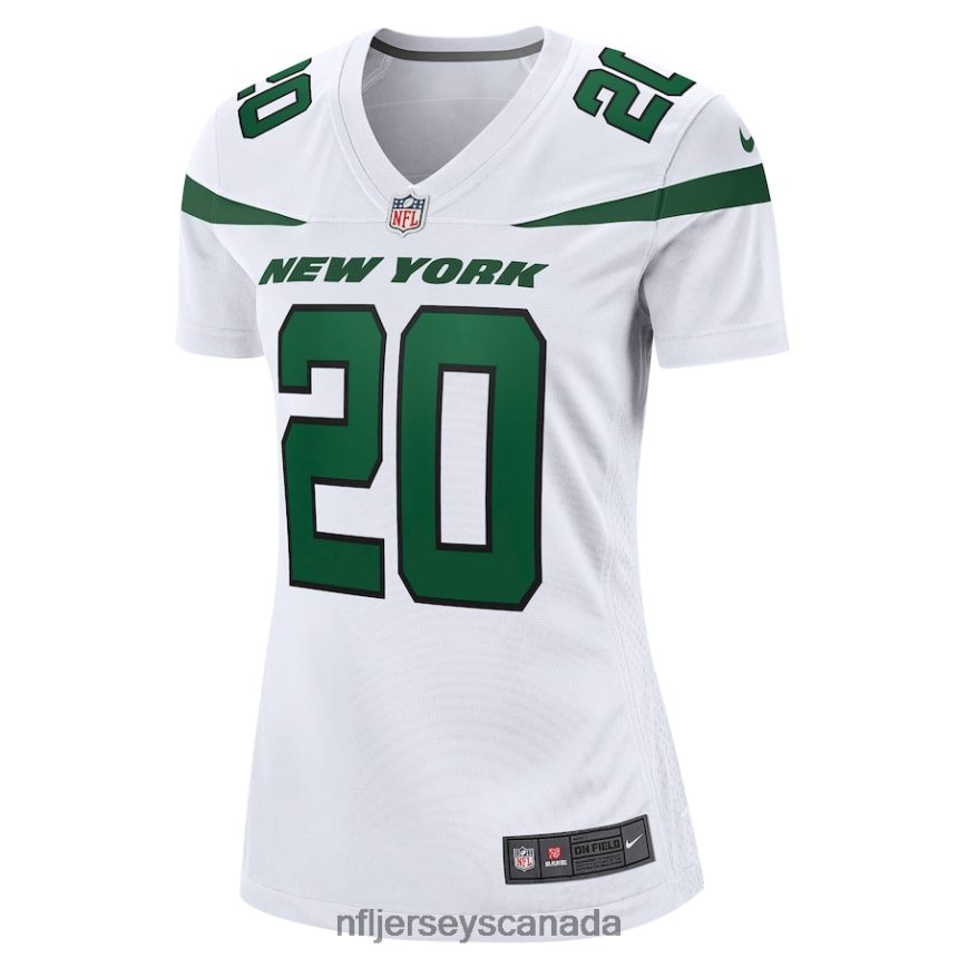 Women New York Jets Breece Hall Nike White Away Game Player Jersey Clothing NFL TBXFR63557