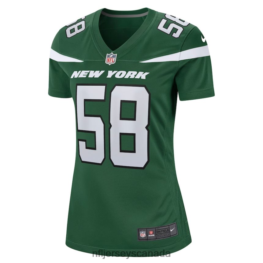 Women New York Jets Carl Lawson Nike Gotham Green Game Jersey Clothing NFL TBXFR65044