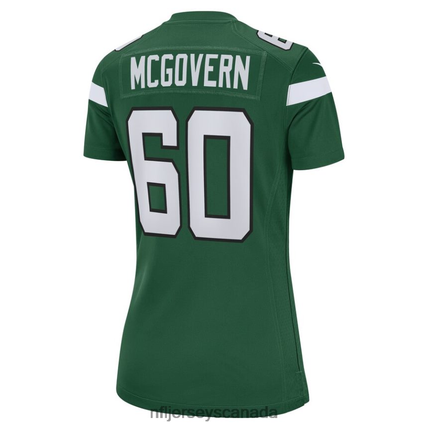 Women New York Jets Connor McGovern Nike Gotham Green Game Jersey Clothing NFL TBXFR65017