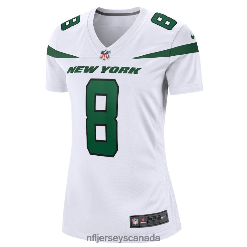 Women New York Jets Elijah Moore Nike White Game Jersey Clothing NFL TBXFR63685