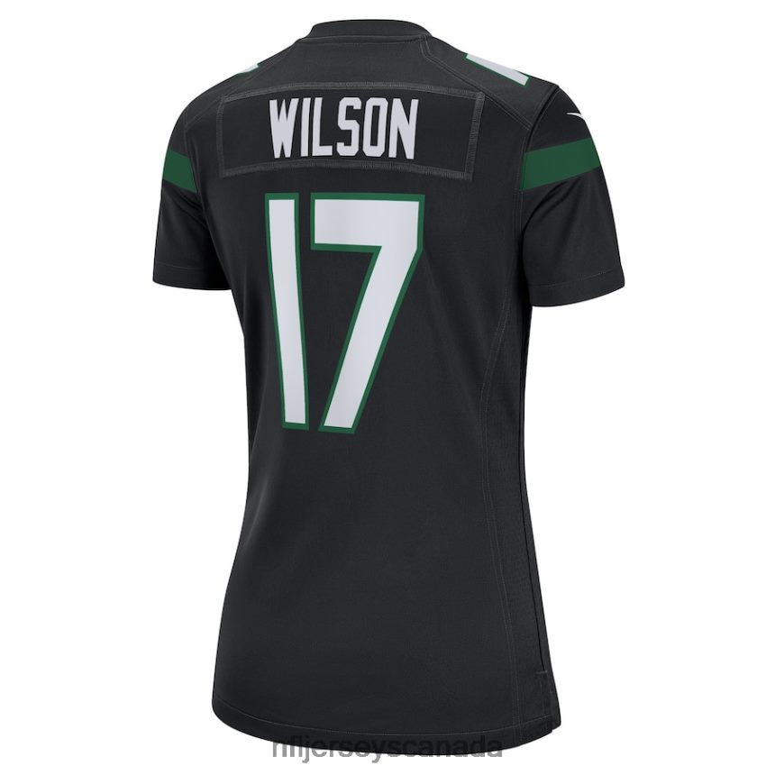 Women New York Jets Garrett Wilson Nike Stealth Black Alternate Game Player Jersey Clothing NFL TBXFR62211