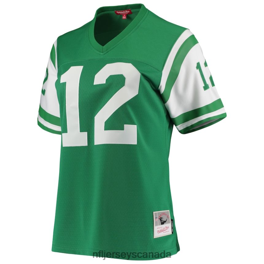 Women New York Jets Joe Namath Mitchell  Ness Green 1969 Legacy Replica Jersey Clothing NFL TBXFR63428