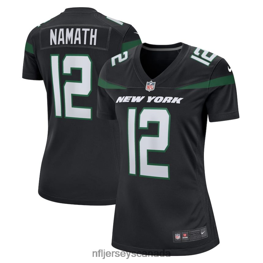 Women New York Jets Joe Namath Nike Black Retired Player Jersey Clothing NFL TBXFR62129