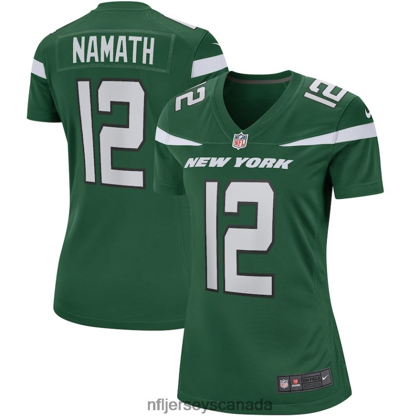 Women New York Jets Joe Namath Nike Gotham Green Game Retired Player Jersey Clothing NFL TBXFR61991