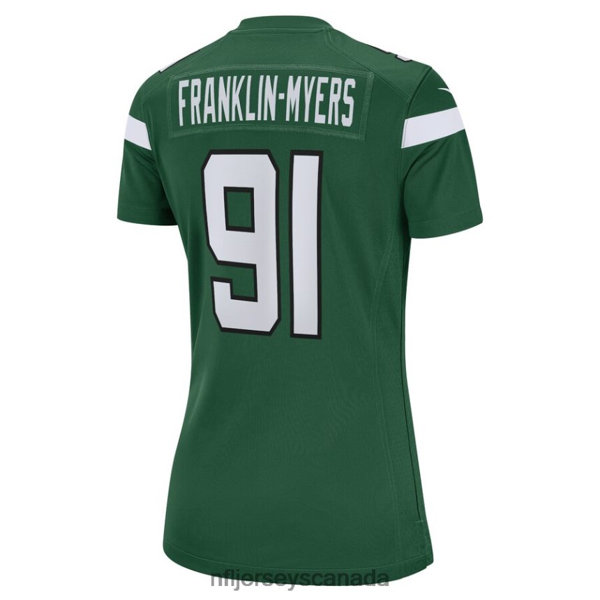 Women New York Jets John Franklin-Myers Nike Gotham Green Game Jersey Clothing NFL TBXFR65035