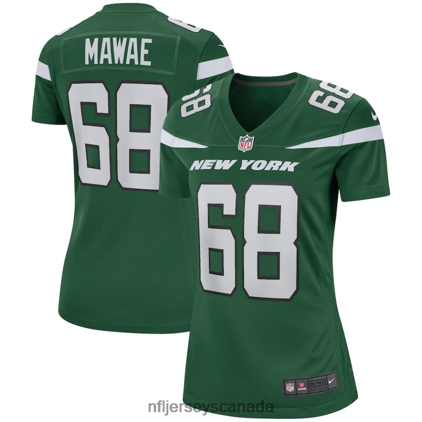Women New York Jets Kevin Mawae Nike Gotham Green Game Retired Player Jersey Clothing NFL TBXFR65033