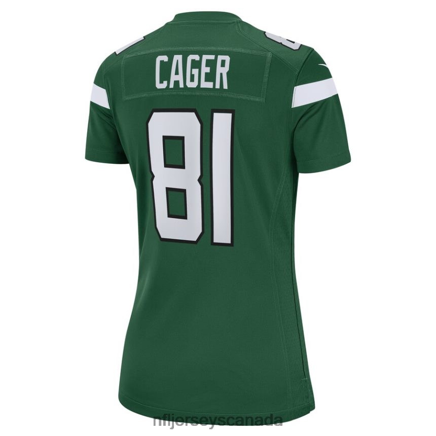 Women New York Jets Lawrence Cager Nike Gotham Green Team Game Player Jersey Clothing NFL TBXFR65056