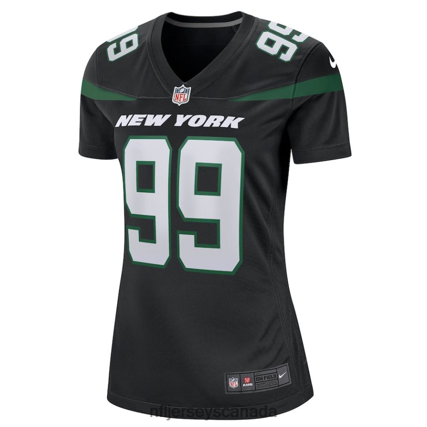 Women New York Jets Mark Gastineau Nike Stealth Black Game Jersey Clothing NFL TBXFR63934