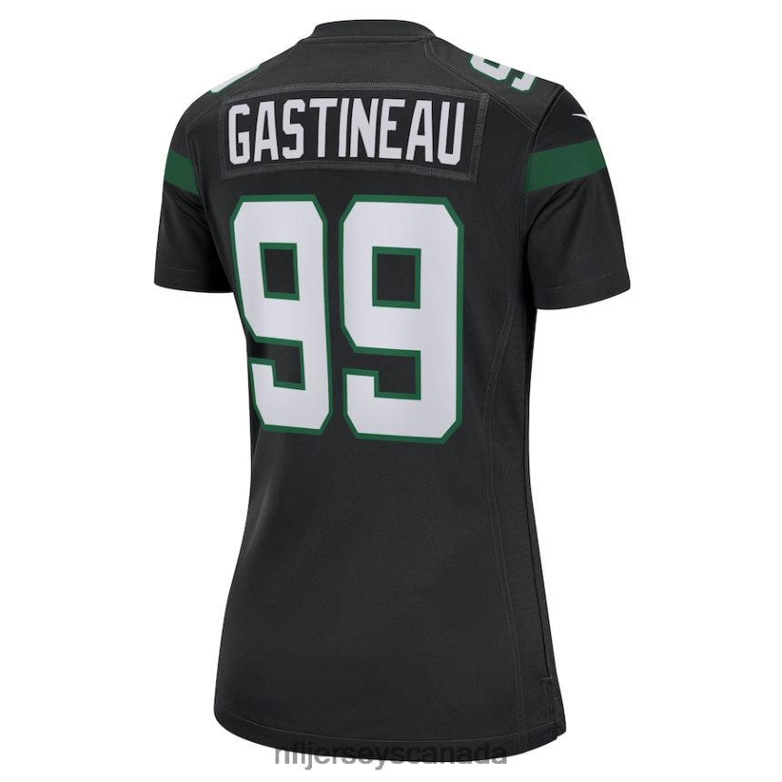 Women New York Jets Mark Gastineau Nike Stealth Black Game Jersey Clothing NFL TBXFR63934