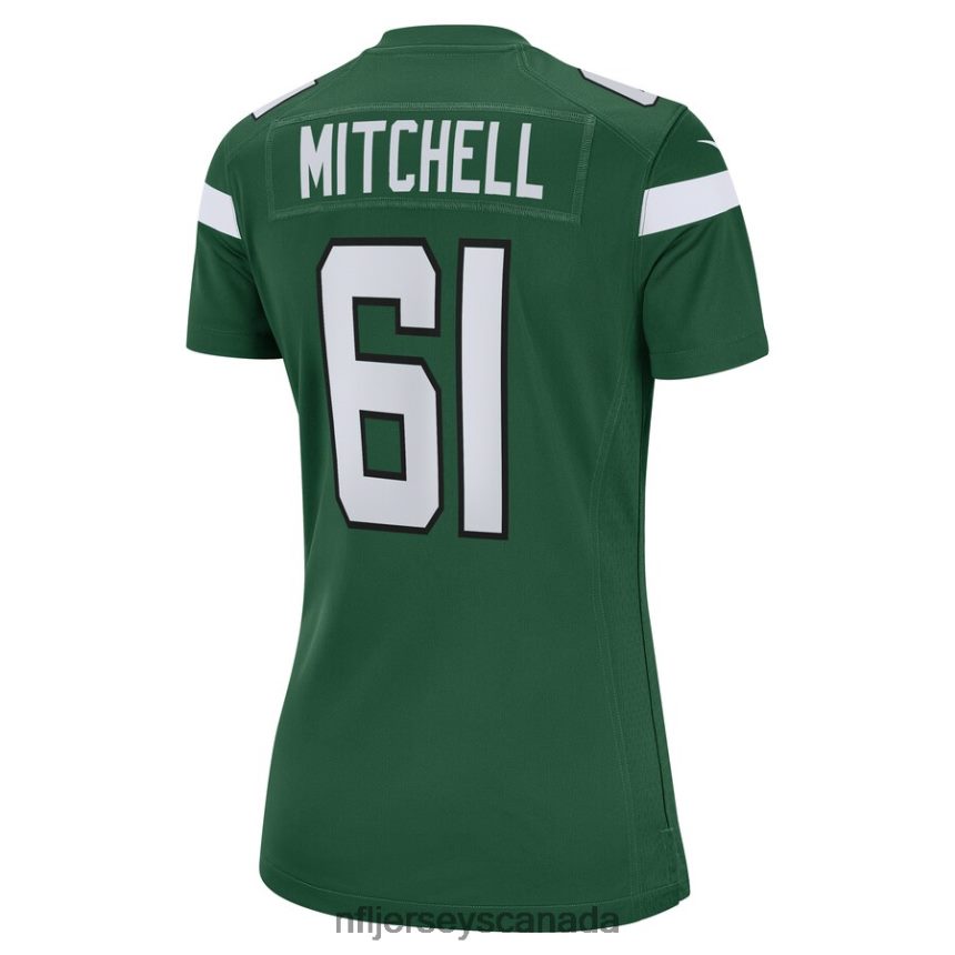 Women New York Jets Max Mitchell Nike Gotham Green Game Player Jersey Clothing NFL TBXFR65002