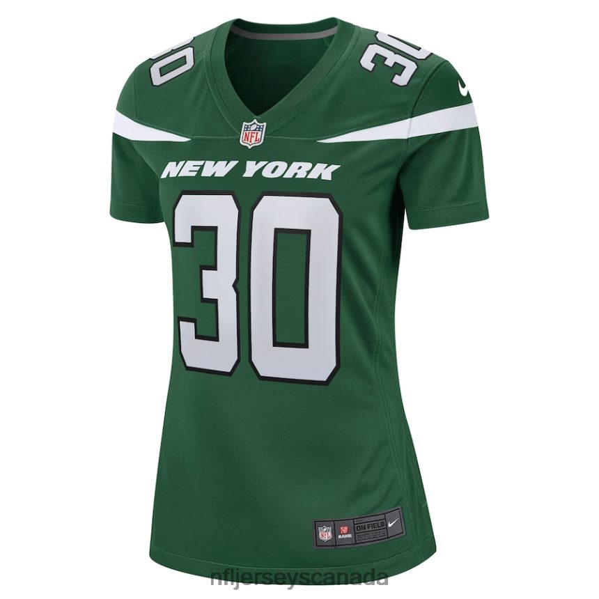 Women New York Jets Michael Carter II Nike Gotham Green Game Jersey Clothing NFL TBXFR65030